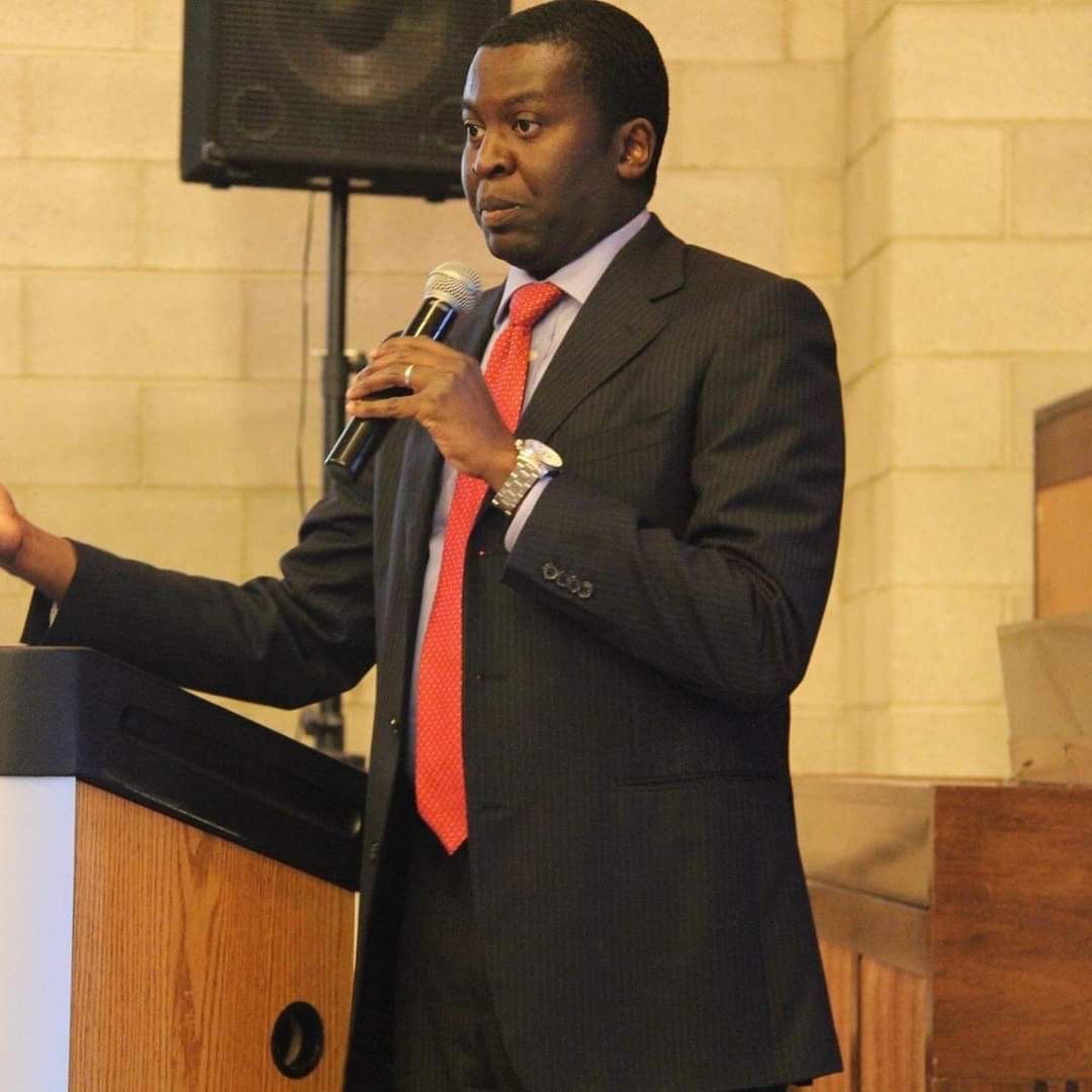 A speaker leading a training session